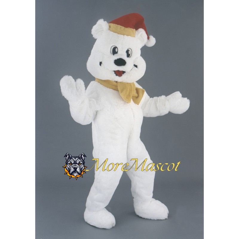 Christmas White Bear Mascot Costume