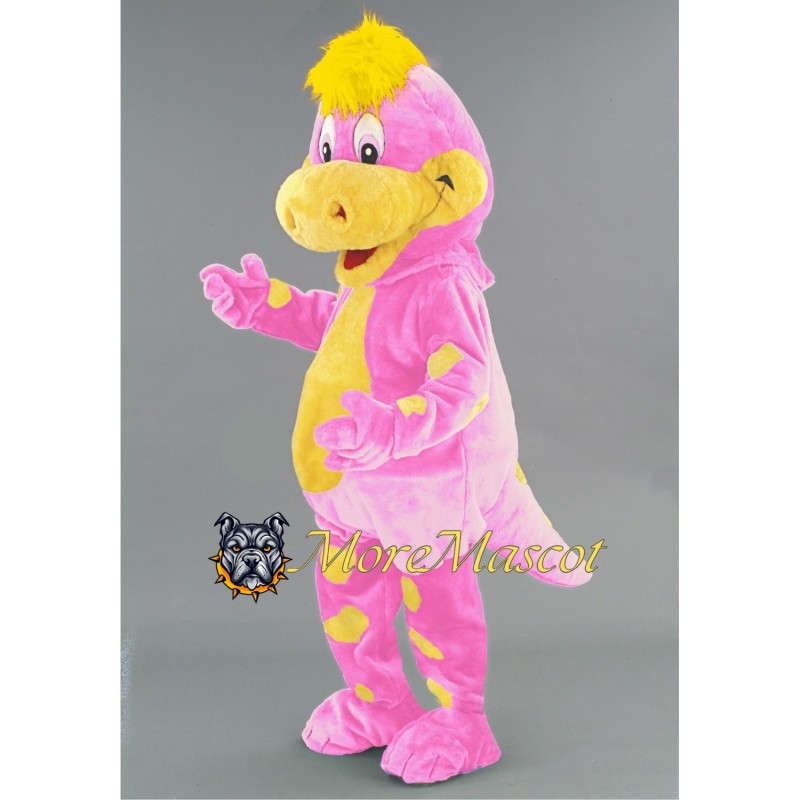 Pink & Yellow Dragon Mascot Costume
