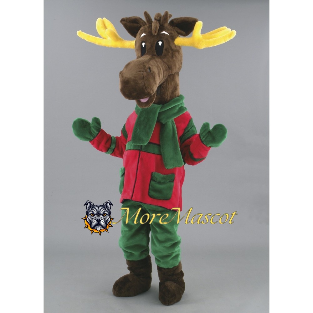 Christmas Moose Mascot Costume