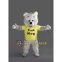 Gray Bear Mascot Costume