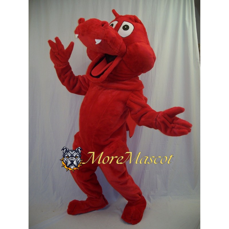 Red Dragon Mascot Adult Costume