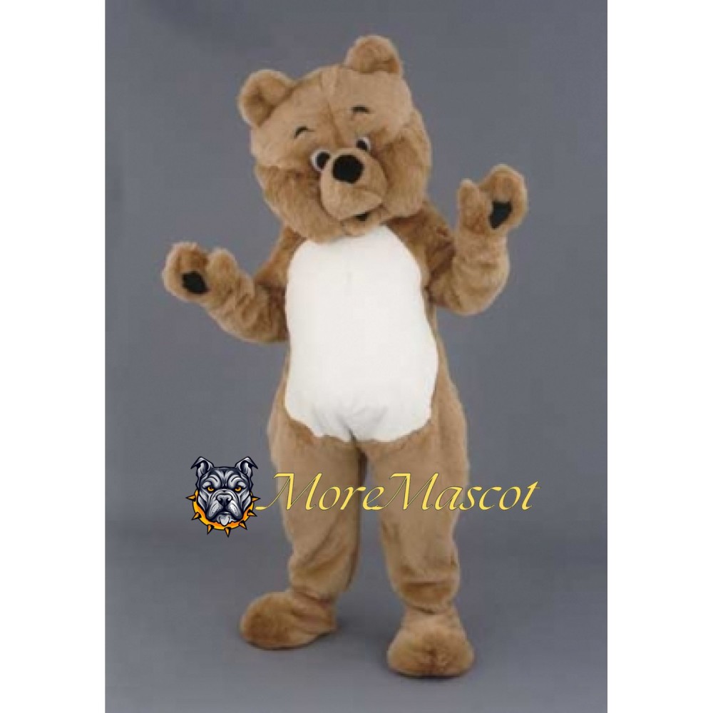 Brown & White Bear Mascot Costume