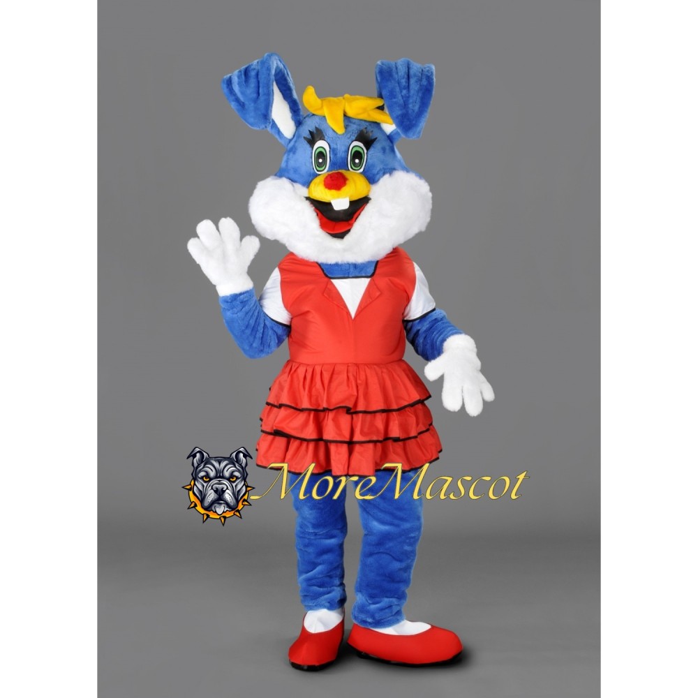 Blue Rabbit Girl Mascot Costume