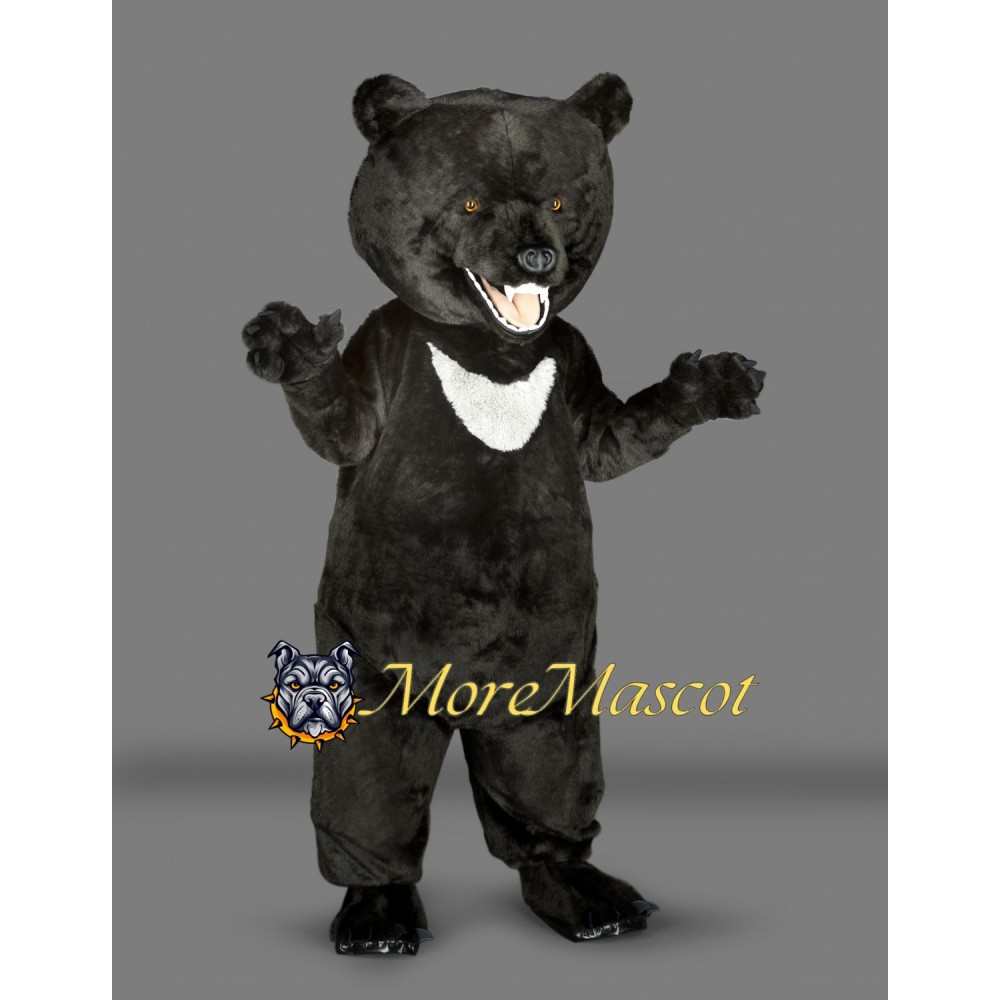 Fierce Black Bear Mascot Costume