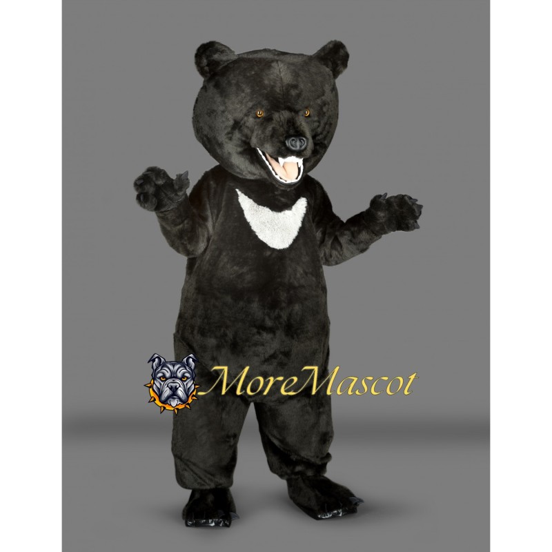 Fierce Black Bear Mascot Costume