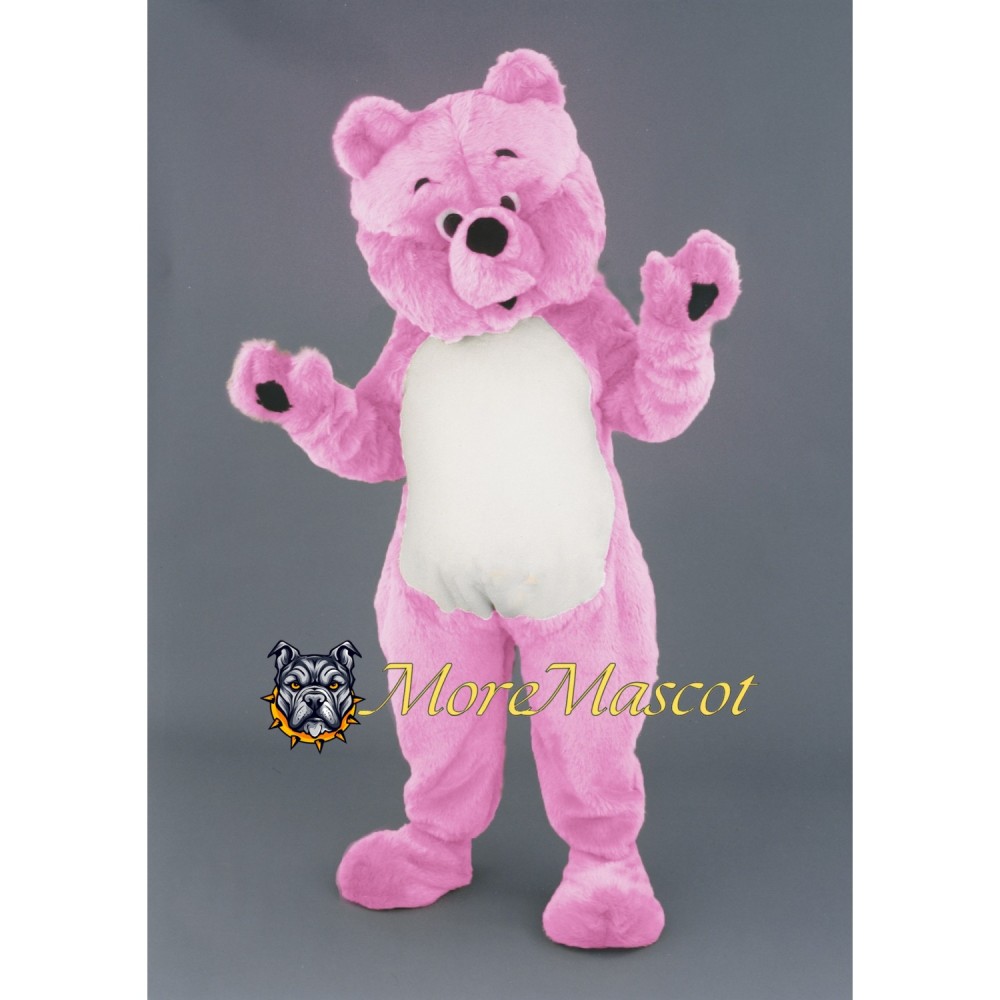 Cute Pink Bear Mascot Costume