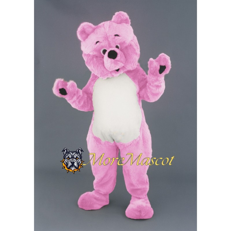 Cute Pink Bear Mascot Costume