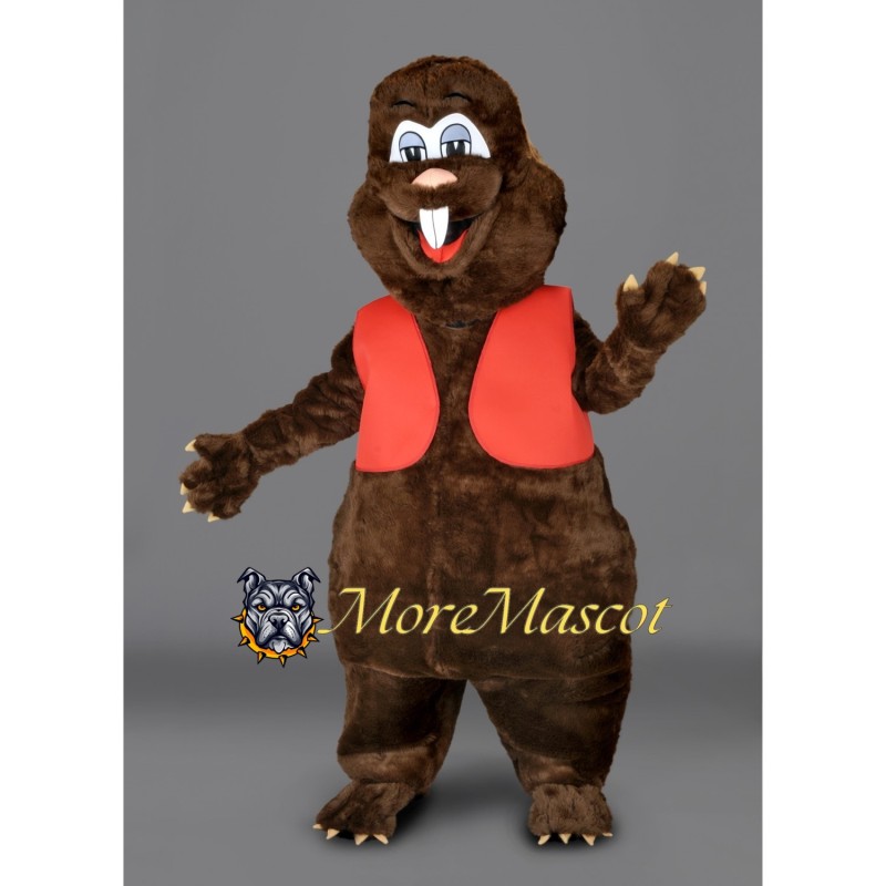 Happy Beaver Mascot Costume