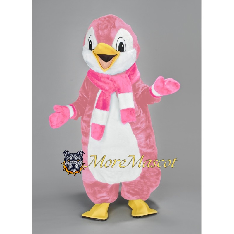 Pink Penguin Mascot Costume