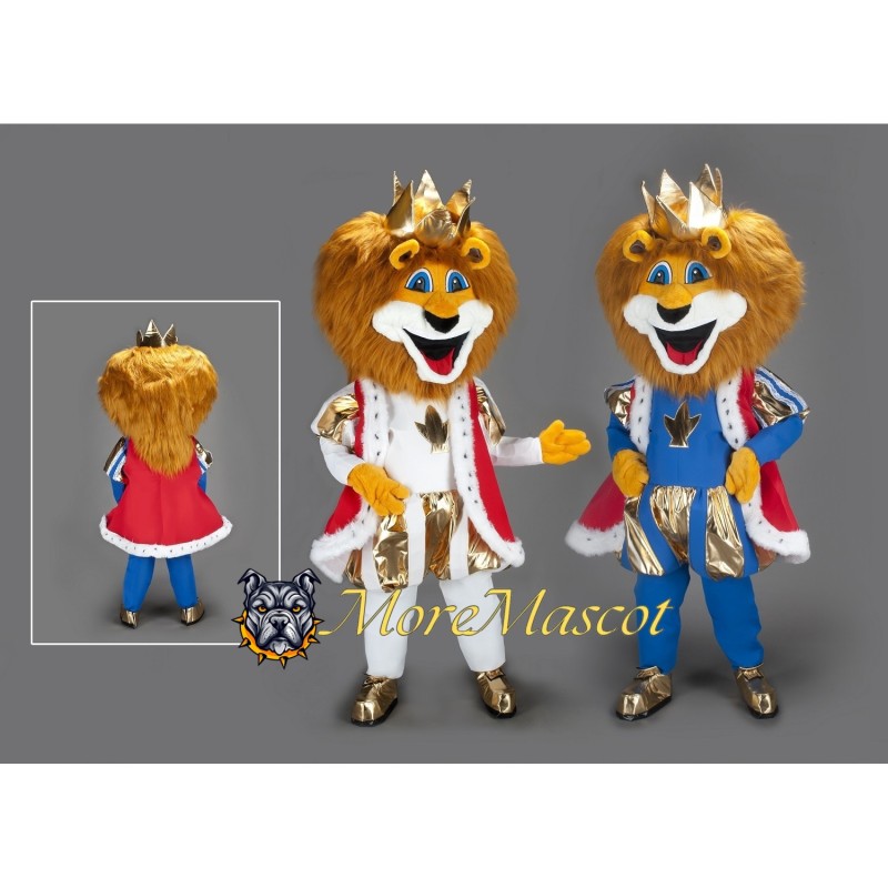 Happy King Lion Mascot Costume