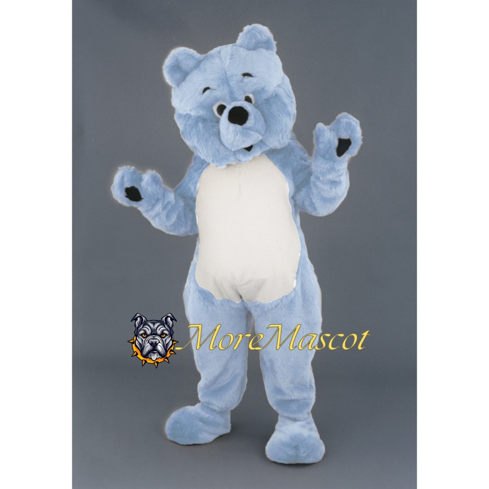 Blue Bear Mascot Costume