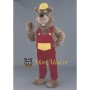 Happy Brown Beaver Mascot Costume