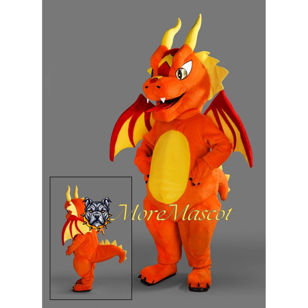 Fire Dragon Mascot Costume
