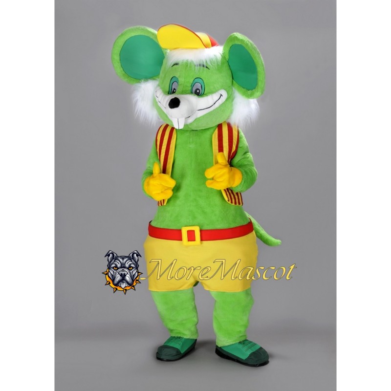 Green Mouse Mascot Costume