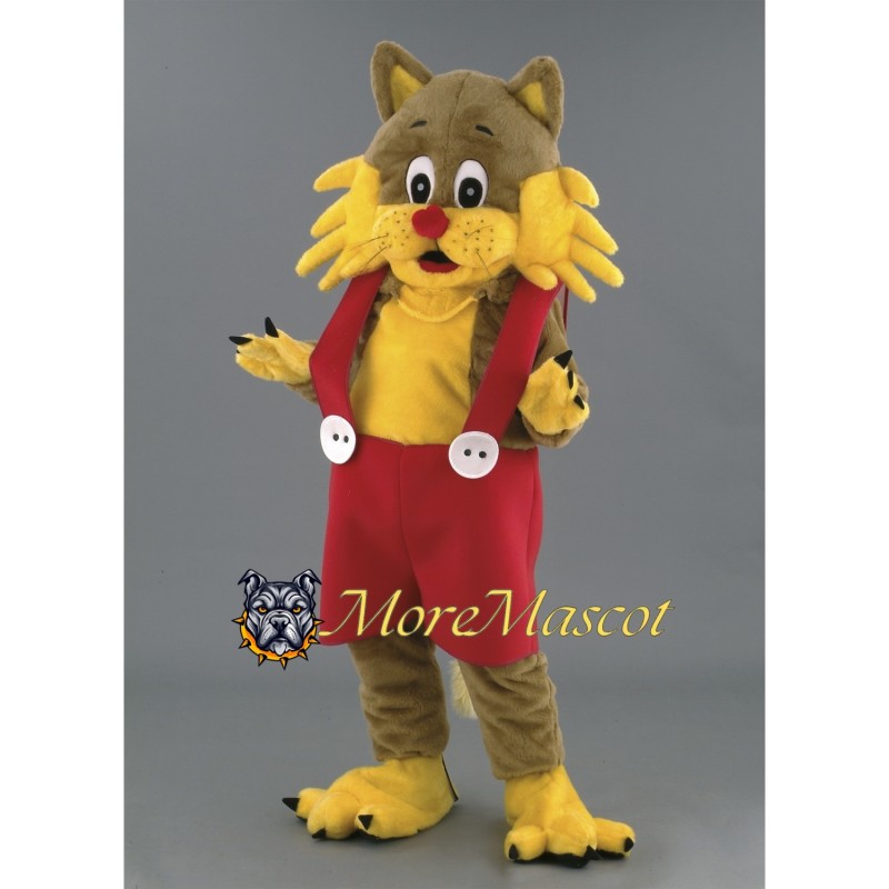 Brown Cat Mascot Costume