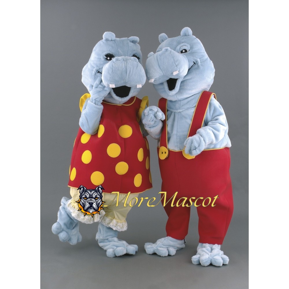 Friendly Hippo Mascot Costume