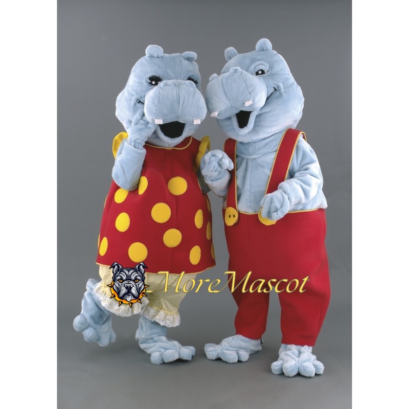 Friendly Hippo Mascot Costume