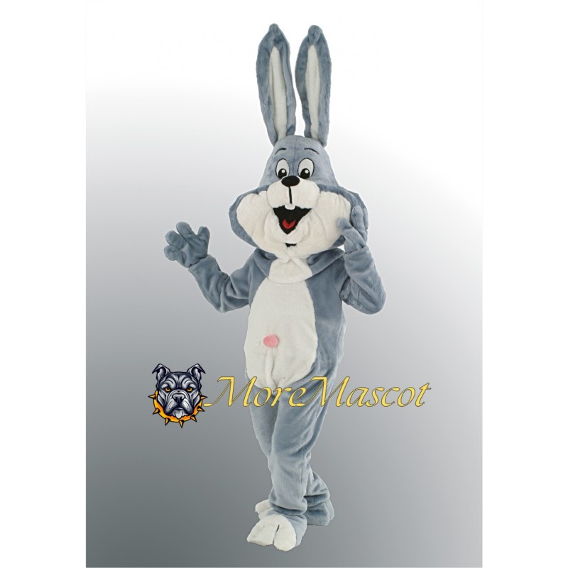 Gray Rabbit Mascot Costume