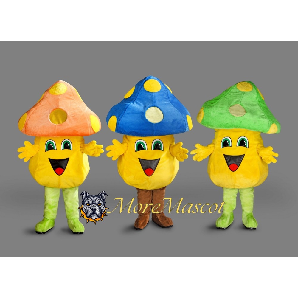 Colored Mushroom Mascot Costume