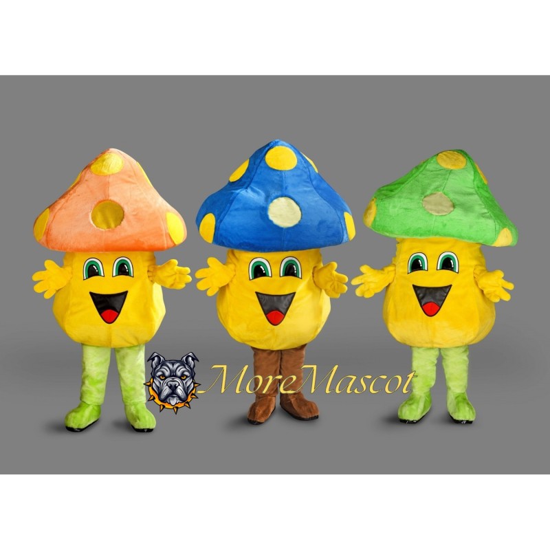 Colored Mushroom Mascot Costume