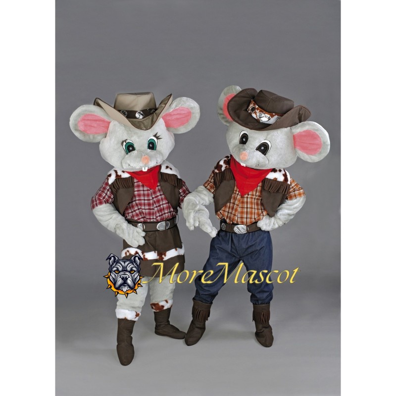 Cowboy Mouse Mascot Costume
