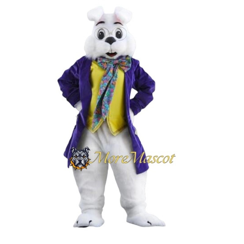 Adult Purple Wendell Rabbit Mascot Costume
