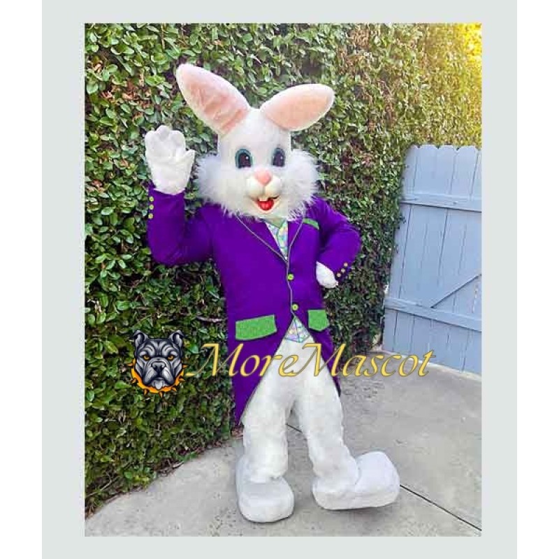 Purple Suit Easter Rabbit Mascot Costume