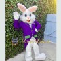 Purple Suit Easter Rabbit Mascot Costume