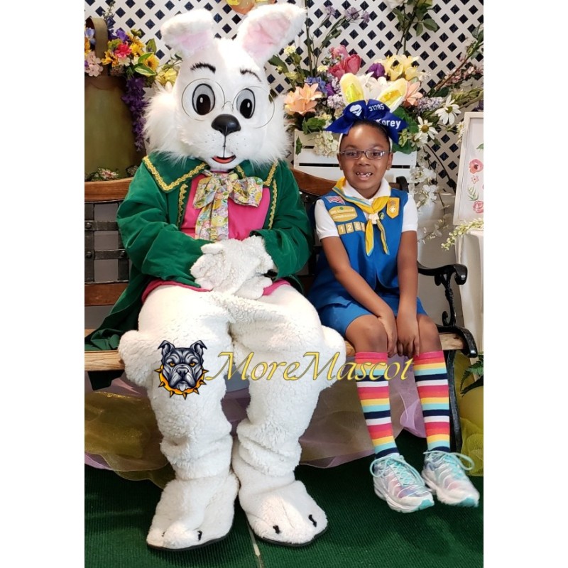 Green Wendell Rabbit Mascot Costume