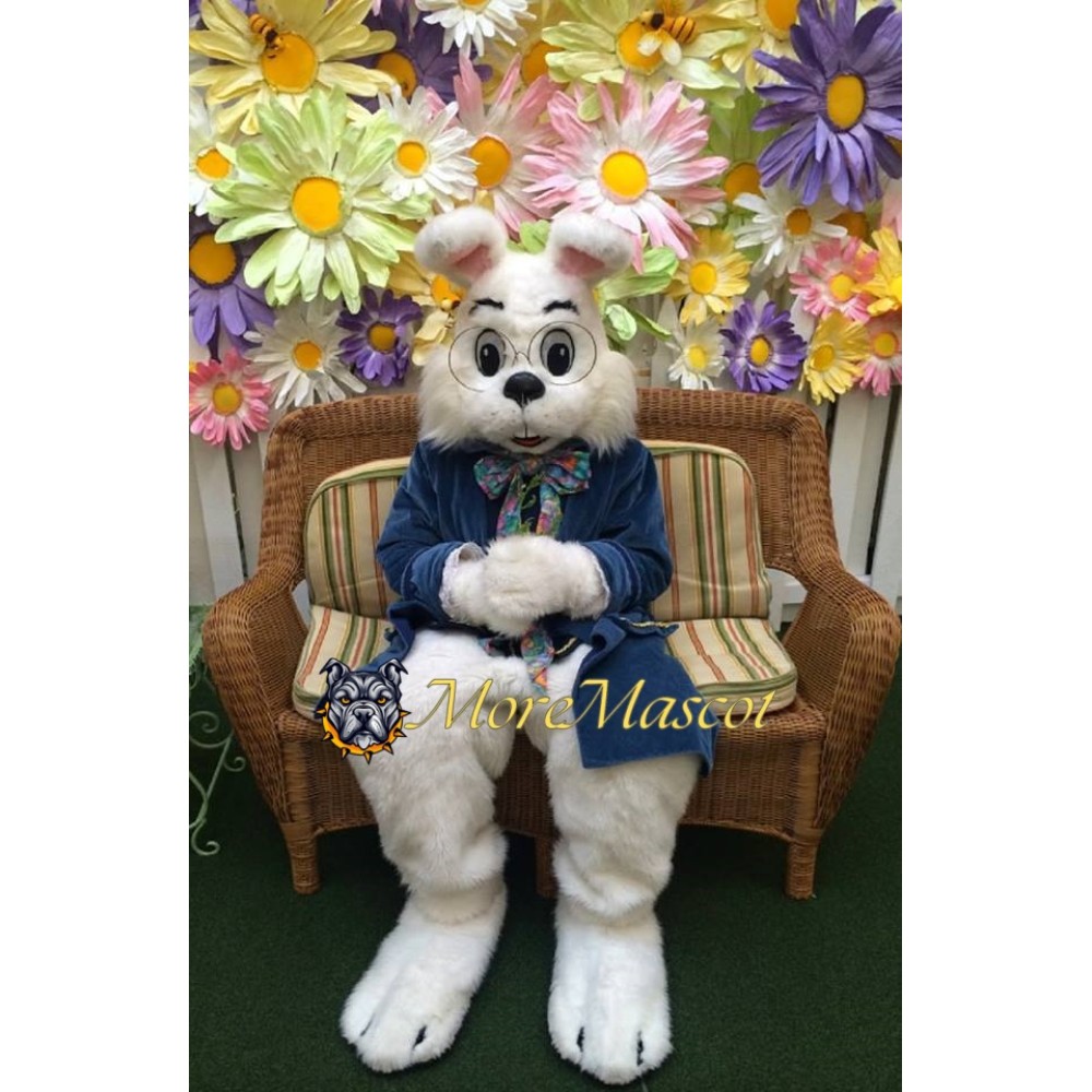 Blue Wendell Rabbit Mascot Costume