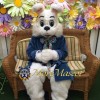 Blue Wendell Rabbit Mascot Costume