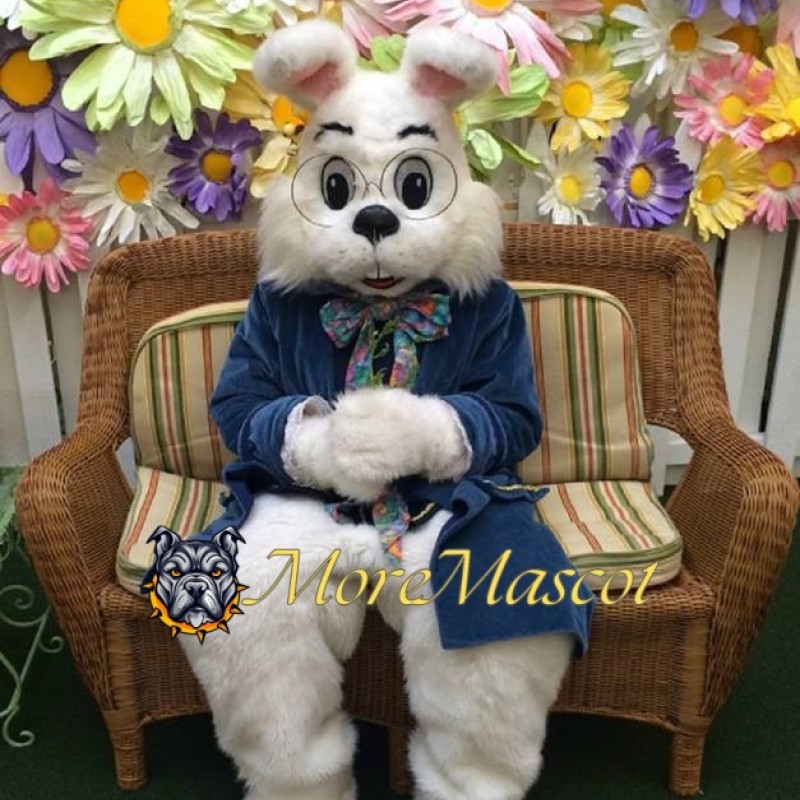 Blue Wendell Rabbit Mascot Costume