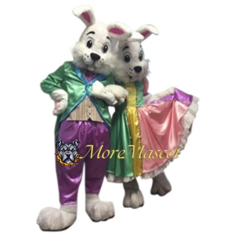 Couple Rabbit Mascot Costume