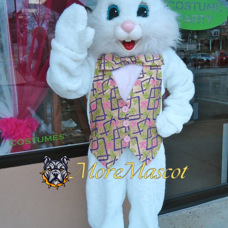 Happy Easter Bunny Mascot Costume