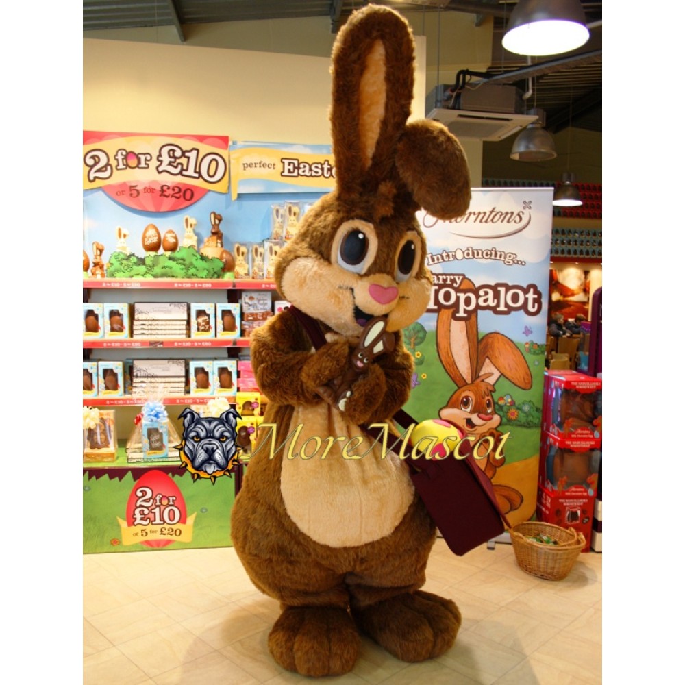 Brown Rabbit Mascot Costume