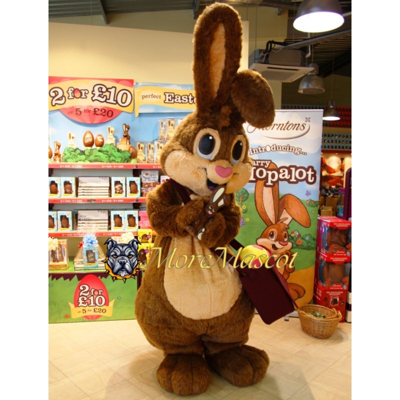 Brown Rabbit Mascot Costume