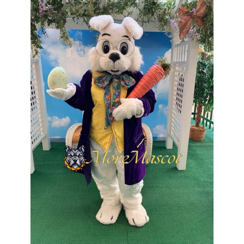 Adult Purple Wendell Bunny Mascot Costume