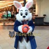 Blue Wendell Bunny Mascot Costume