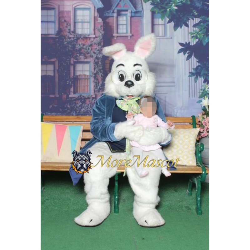 Adult Blue Wendell Rabbit Mascot Costume