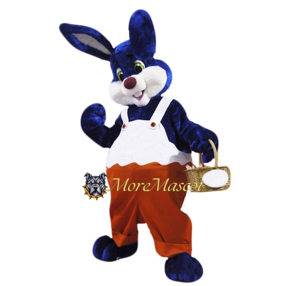Cute Blue Rabbit Mascot Costume