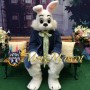 Soft Blue Wendell Rabbit Mascot Costume
