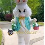 Green Vest Bunny Mascot Costume