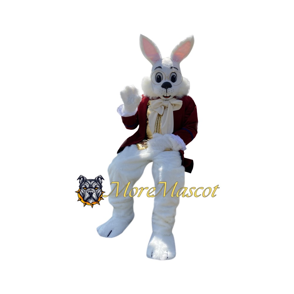 Red Wendell Rabbit Mascot Costume