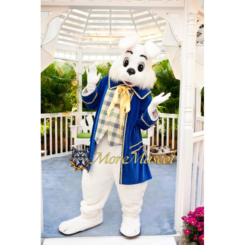 Easter Blue Suit Bunny Mascot Costume