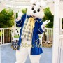 Easter Blue Suit Bunny Mascot Costume