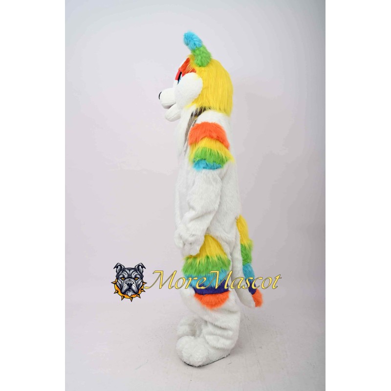 Colorful Husky Dog Mascot Costume