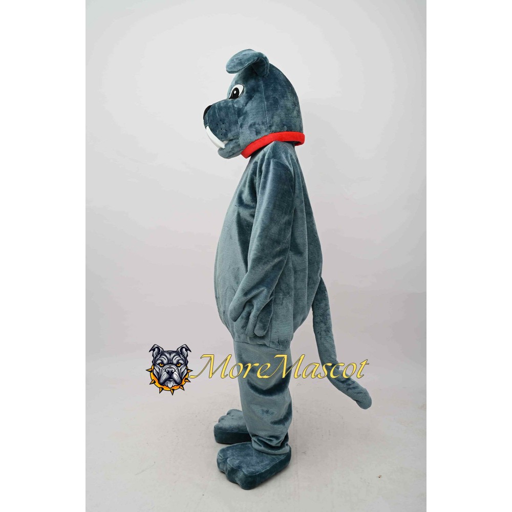 Grey Bulldog Mascot Costume