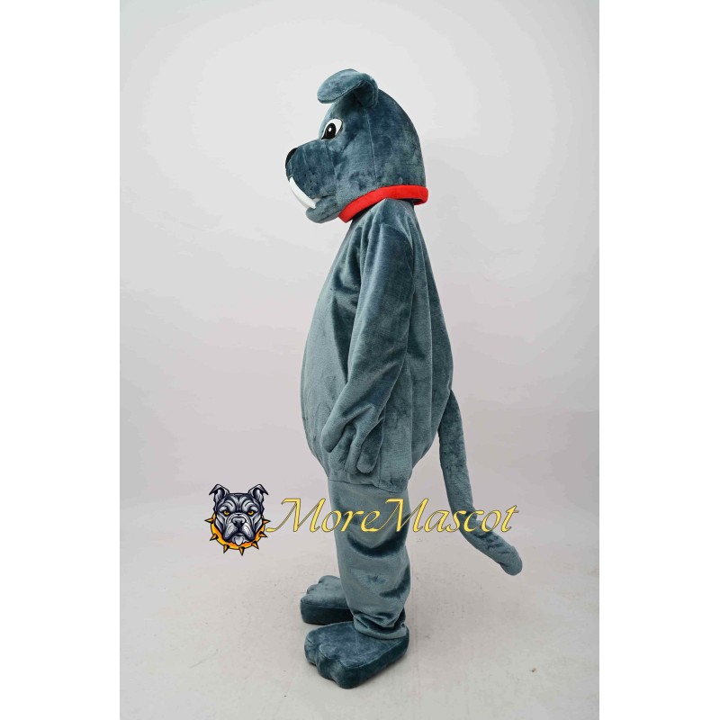 Grey Bulldog Mascot Costume