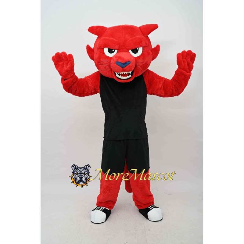Sport Red Panther Mascot Costume