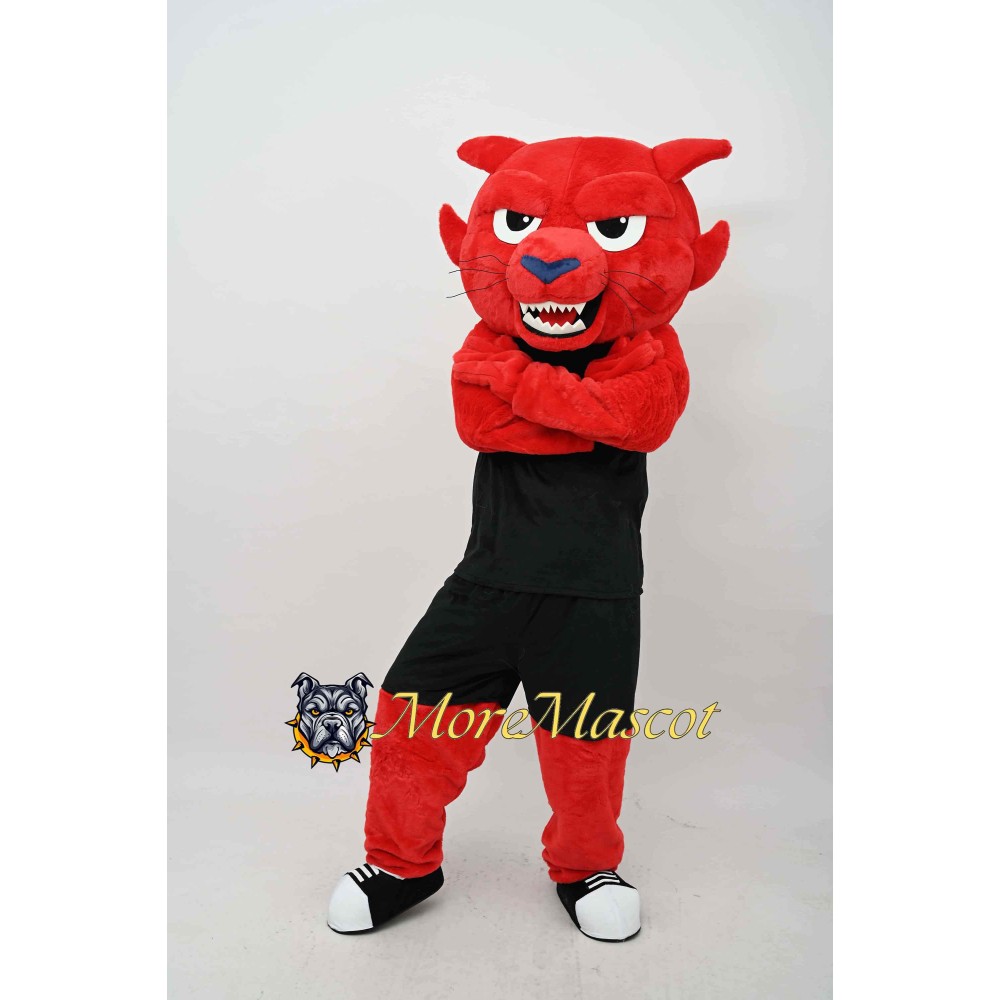 Sport Red Panther Mascot Costume